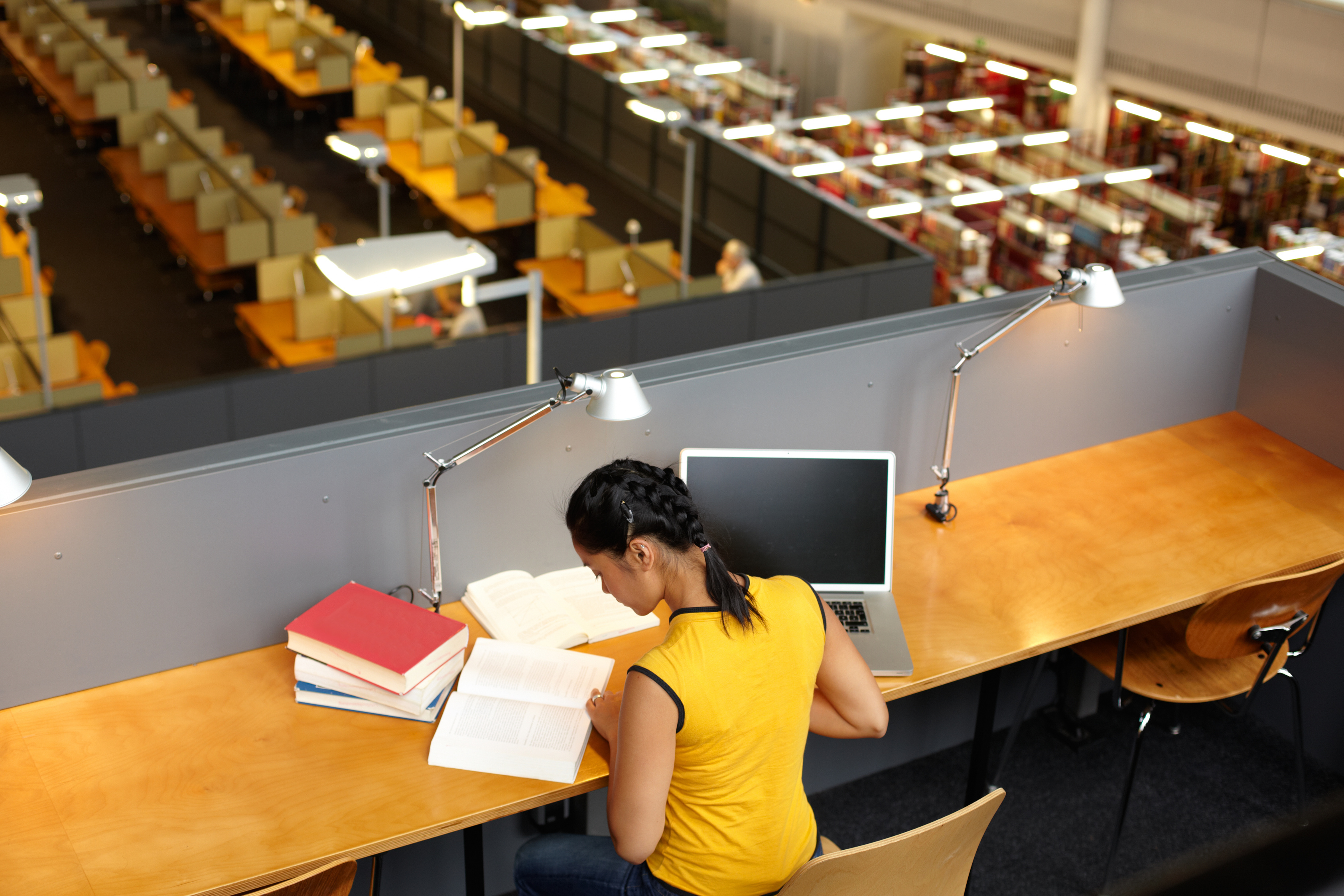 Female student in the academic library